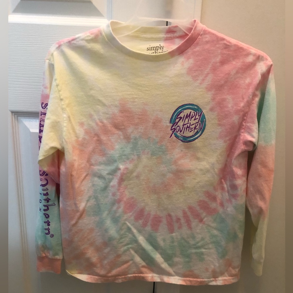 Girls youth medium simply southern long sleeve T-shirt